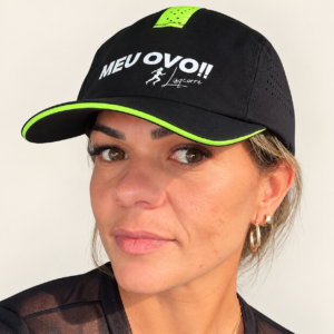 Boné Esportivo MEU OVO!! – Preto com Verde Neon 💚